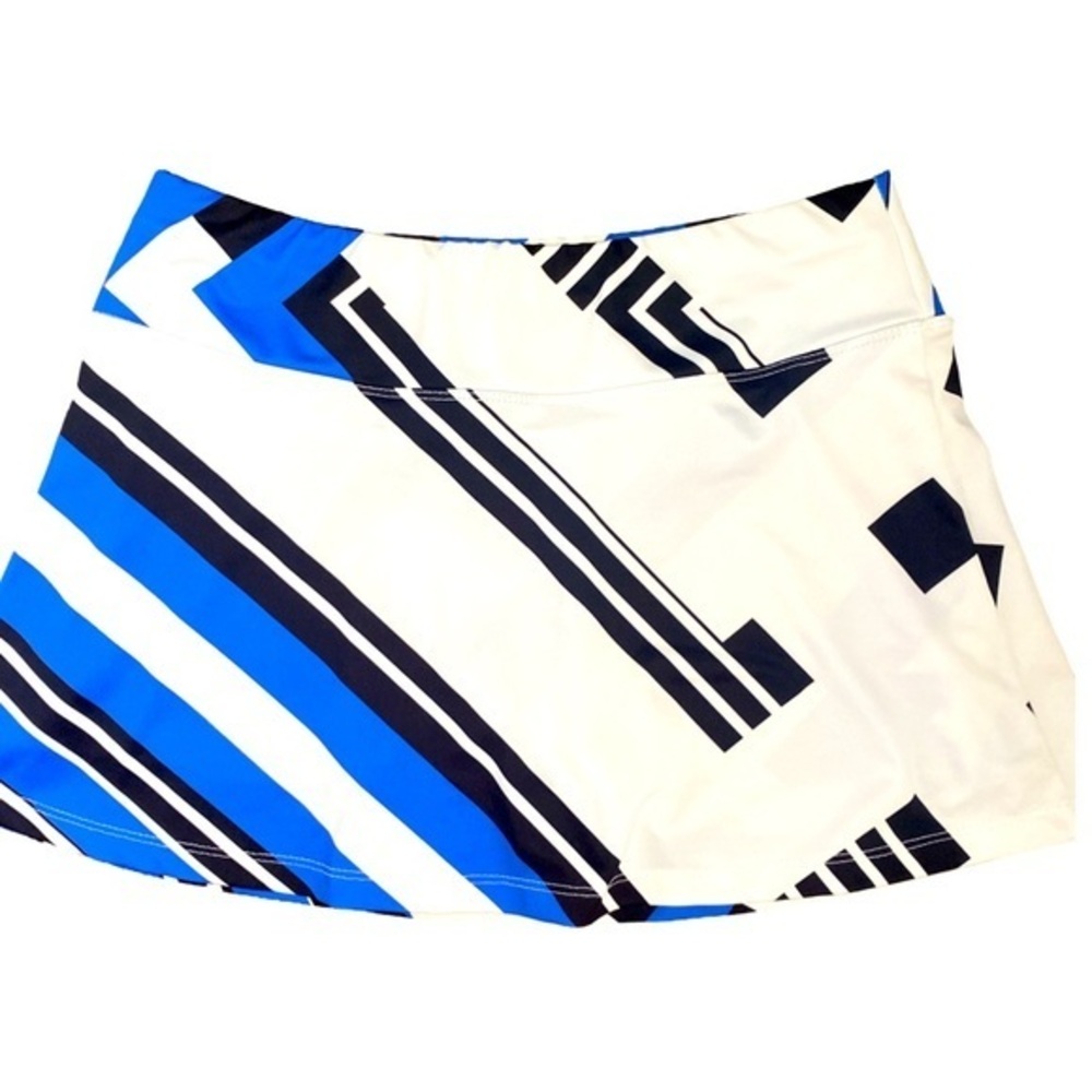 Allie Burke Skort - XS white blue black , polyester spandex
